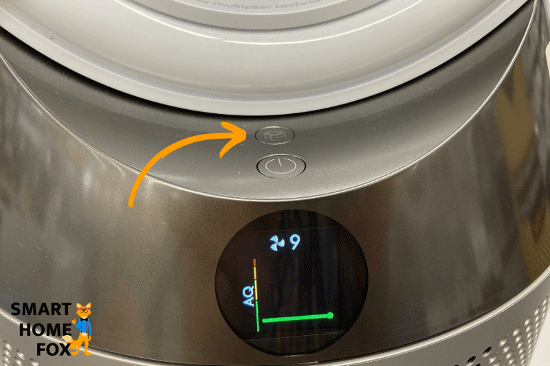 Tiefenreinigungs-Zyklus Taste am Dyson Pure Humidify + Cool PH01 startet die Tiefenreinigung.